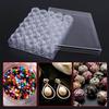 30 Jars Plastic Transparent Nail Art Rhinestone Storage Box Jewelry Organizer