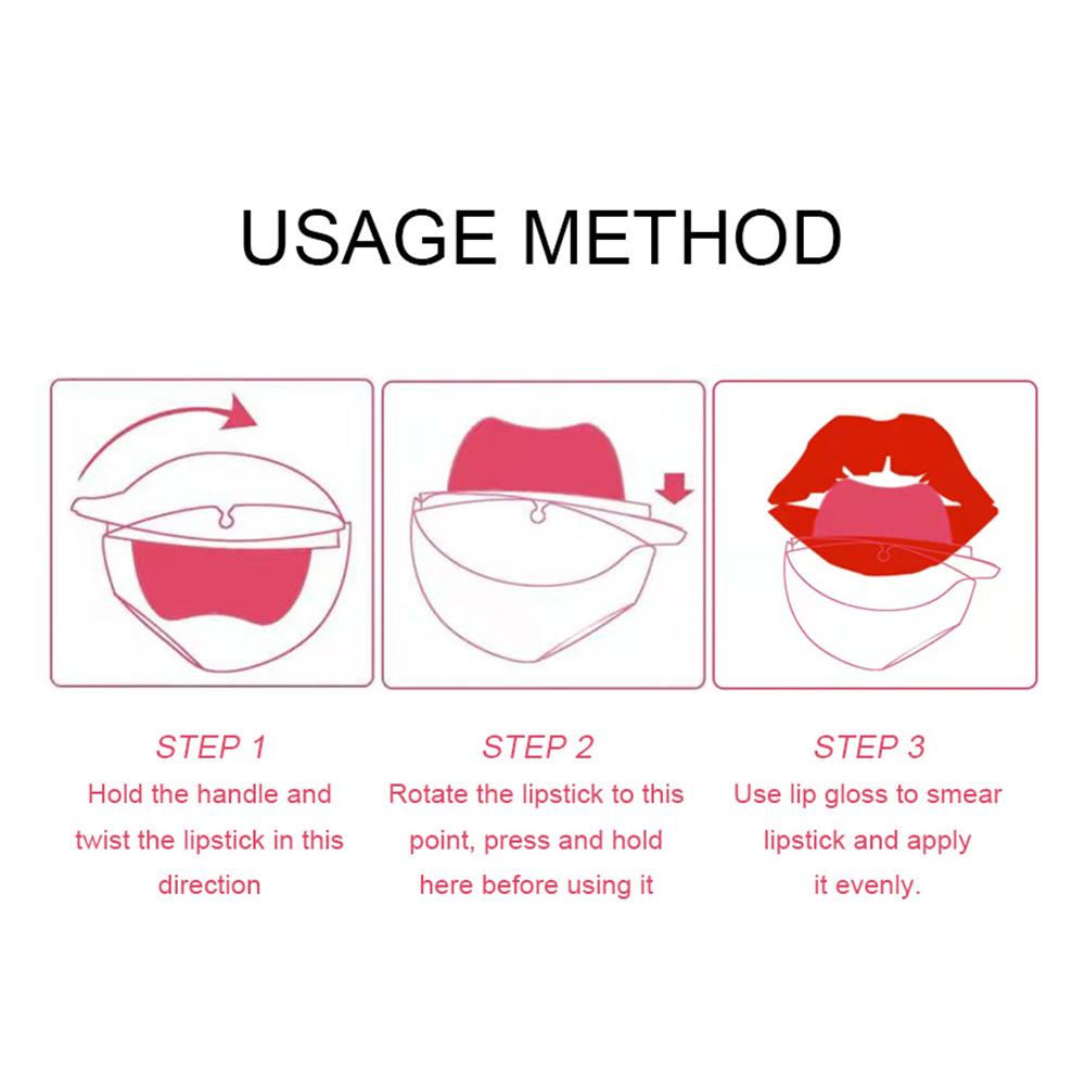 Zipped Lip Lipstick Lazy Lip Shape Lipstick Does Not Fade Mist Face Makeup Matte Velvet Lipstick Big Red Lipstick