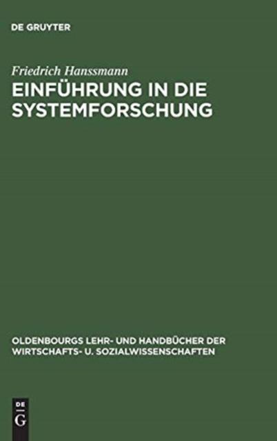 The Einfuhrung In Die Systemforschung Book