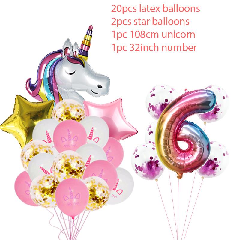 Украшение в виде единорога, одноразовый набор столовых приборов для вечеринки, товары для дня рождения в виде единорога, украшения для дня рождения девочки на первый день рождения