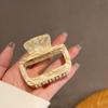 Hollowed Out Square Hair Claw Acetate Hair Clip New Strong Styling Claw Clip  Girls
