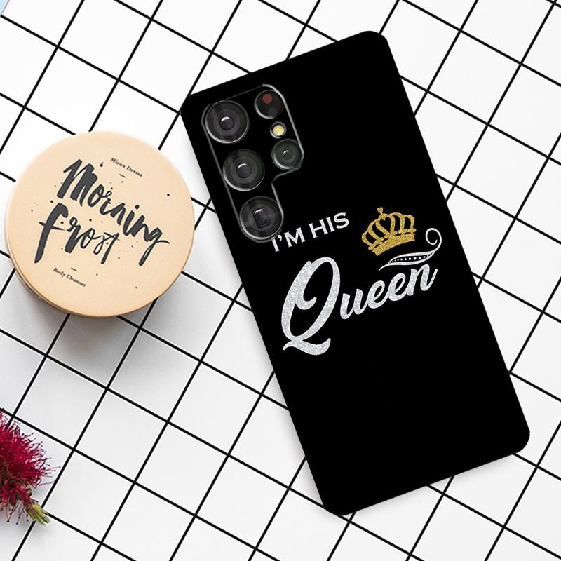 Чехол для пары Король Королева Влюбленные для Samsung Galaxy S21 S22 S23 S24 S25 Ultra S9 S10 S25 Plus S25 FE S20 FE Чехол для телефона