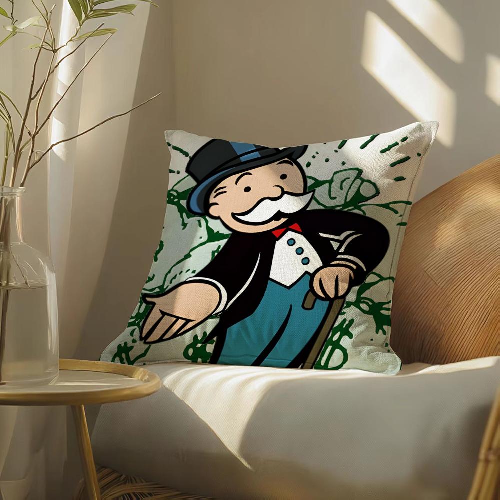 Cartoondollaraalecmonopoly Pillow Case Pillowcase, Double-Sided Printed, Sofa Cushion, Bedroom Headboard