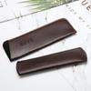 Коричневый складной чехол для очков из ПУ кожи - Футляр для очков для чтения