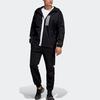 adidas Мужская ветрозащитная спортивная куртка с капюшоном, черная DZ0052