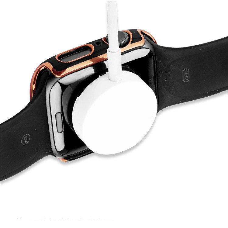 2in1 Case + Tempered Glass for Apple Watch 7/8/9 45mm - Black / Gold