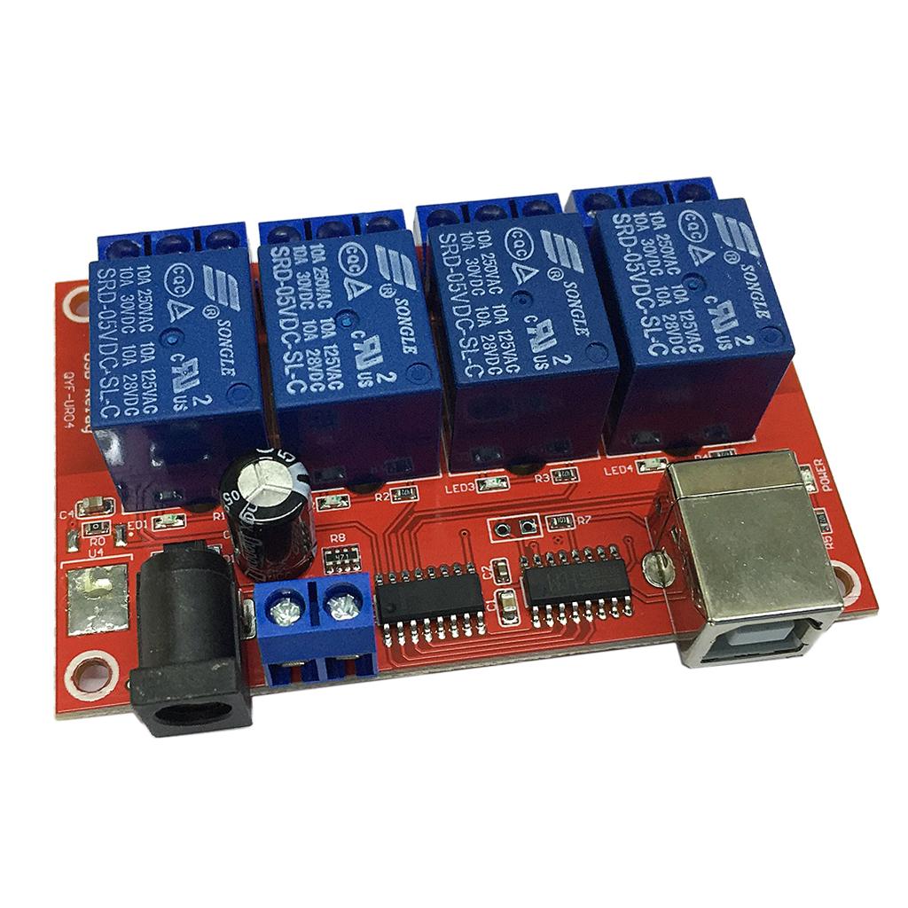 4-канальный USB-релейный модуль NO и NC, Зарядка AC 250V / 10A DC 30V