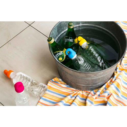 Bitte Silicone PET Bottle Cap Marker, My Bottle, Office, Nordic Blue, 064CAP_BL