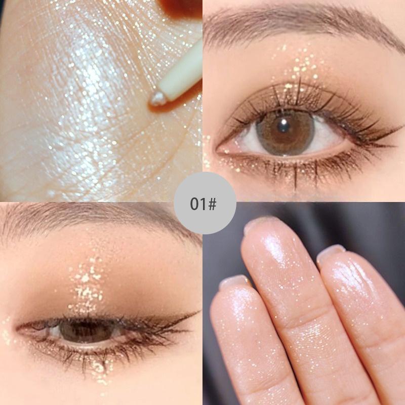 Карандаш-подводка для теней с бриллиантовым блеском, хайлайтер для глаз, водостойкий, матовый, осветляющий, перламутровая подводка для глаз шелкопряда, макияж