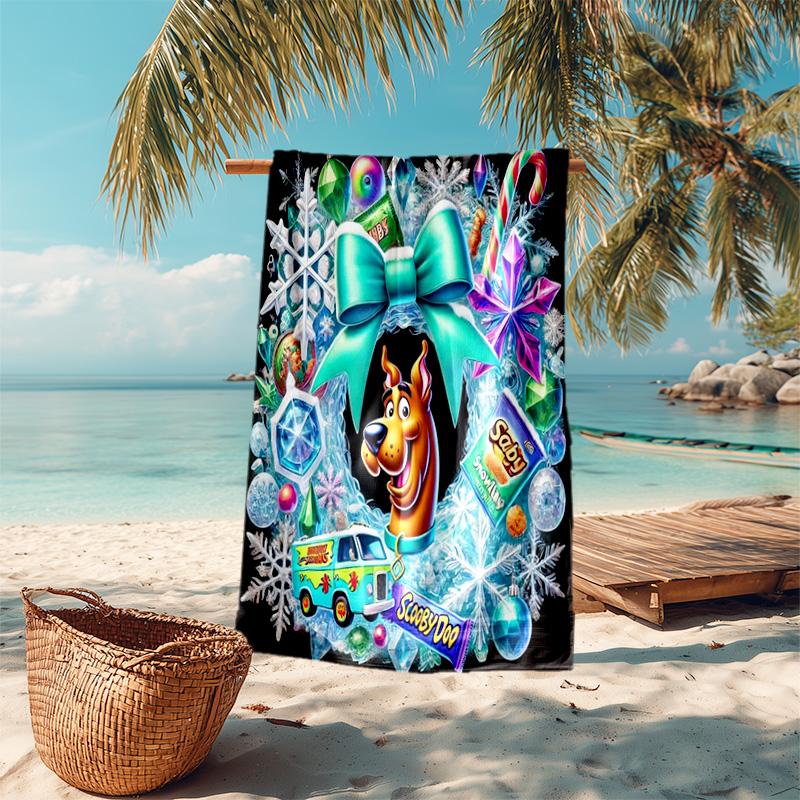 Halloween fantasy comedy adventure cartoon movie Scooby-Doo towel outdoor camping vacation swimming beach towel outdoor absorbent bath towel Y5