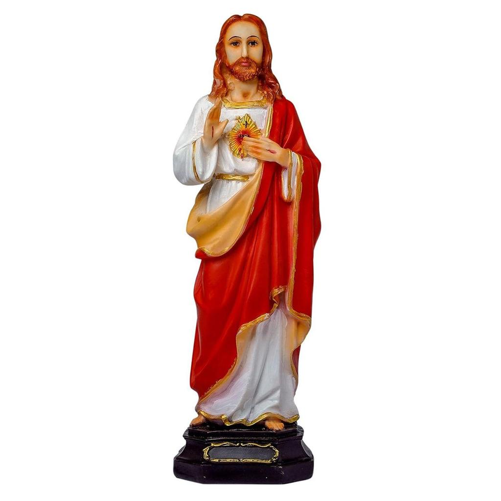 Jesus Statues Big Christian Gifts for Home Decor God Idol Showpiece Catholic Holy Decoration for Table Wall Decorative Figurine