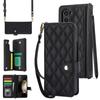 Crossbody Bag Leather Phone Case for Samsung Galaxy Z Fold 5 4 3 Fold5 with Long Lanyard Wallet Card Slot Protect Cover Pen Slot