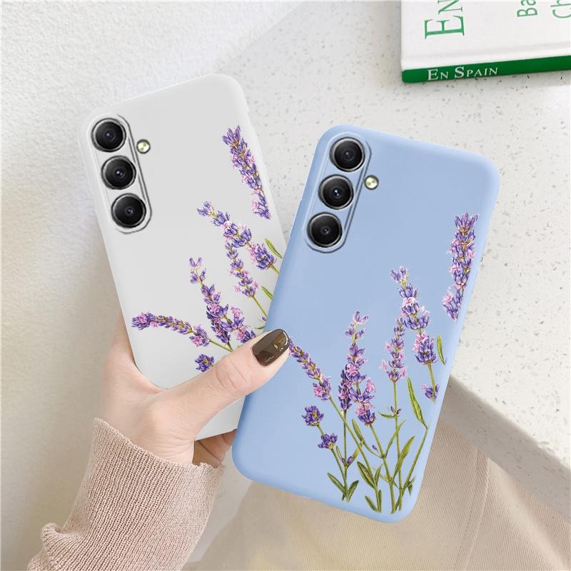 Мягкий силиконовый чехол с цветочным узором для Samsung A55 M35 S24 Xiaomi Redmi Note 13 Pro 13C iPhone Huawei Honor Realme Camera Защитный противоударный чехол