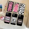Персонализированные Текстовые Буквы Swag Is My Life Style Для IPhone 17 16 15 14 13 12 11 Pro Max Plus Mini Чехол Для Прозрачного Чехла
