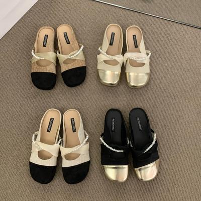 Французские туфли на плоской подошве с ароматом сумочки, полутапочки, женская обувь, новинка 2024 года, летний вечерний бриз, туфли Мэри Джейн