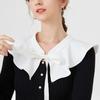 White Korean Shirt Detachable Collar Wraps for Women Blouse Tops Lapel Fake Collar Shawls Ladies Dress Small Cape
