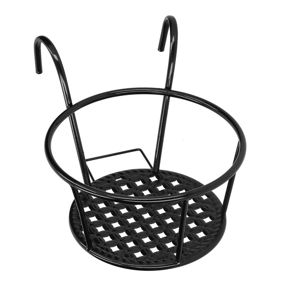 Thick wrought iron construction Flower Pot Holder  Railing hanging chlorophytum & pothos