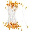 Artificial Flower Pistils - Golden - 100 Pcs - 6.4 X 0.2 Mm - Scrapbooking Decoration - Handmade