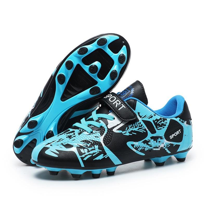 Student Training Shoes Velcro Girls and Boys New Children's Football Shoe Studs Artificial Grass Broken Price