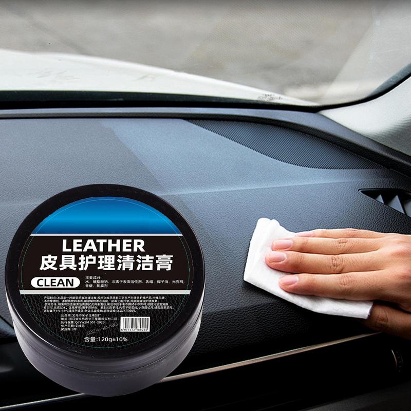Leather Cleaning Care Cream 120g Car Interior Restorer Leather Conditioner Cleaner For Car Seats, Sofas, Jackets Shoes Maintain