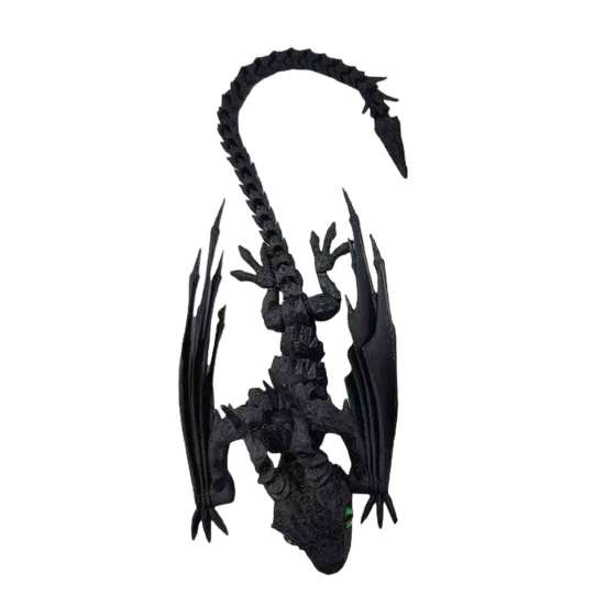 3D Printed Winged Dragon Articulated Dragon with Horns Wings Flexible Dragon Fidget Toy Desktop Pet for Home Office Decor Stress Relief