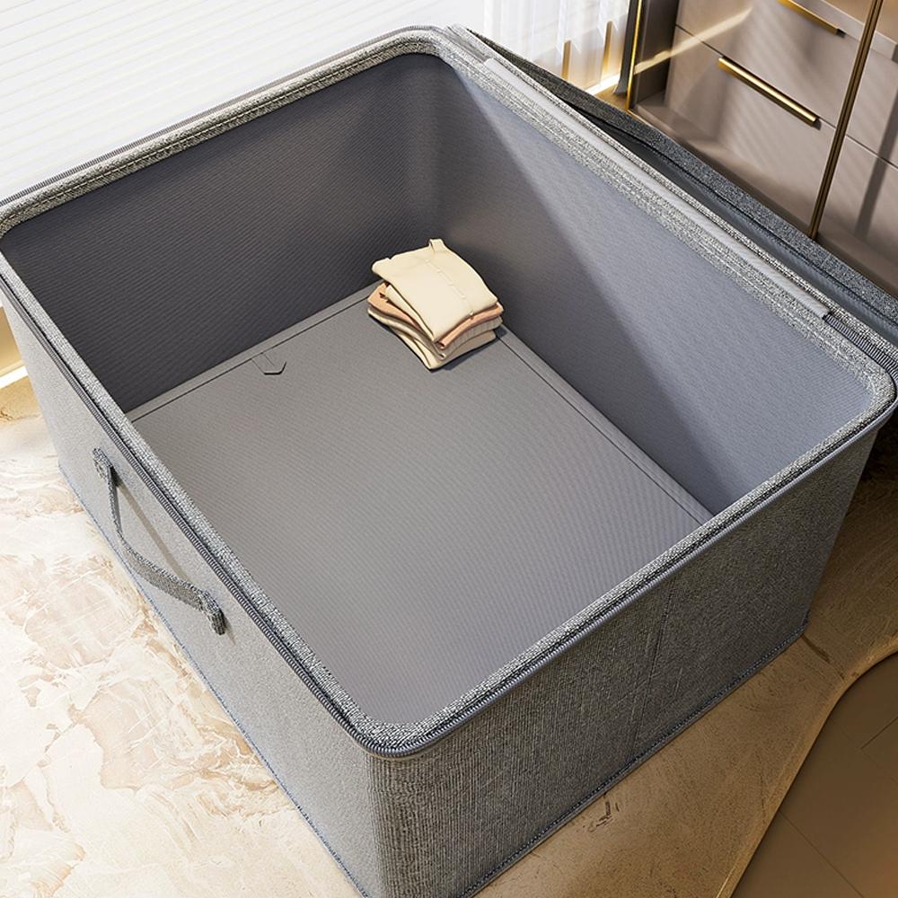 Foldable Clothes Storage Box Heavy-duty Quilt Sweater Storage Box With Lid , Large Underwear Organizer Box Wardrobe Organizer