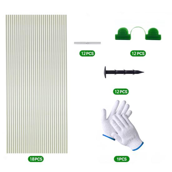 Дуги для теплицы Yousheng для приподнятых грядок, съемные стеклопластиковые арки для туннеля теплицы, садовые дуги, набор для туннеля для выращивания с зажимами и гвоздями для сетки