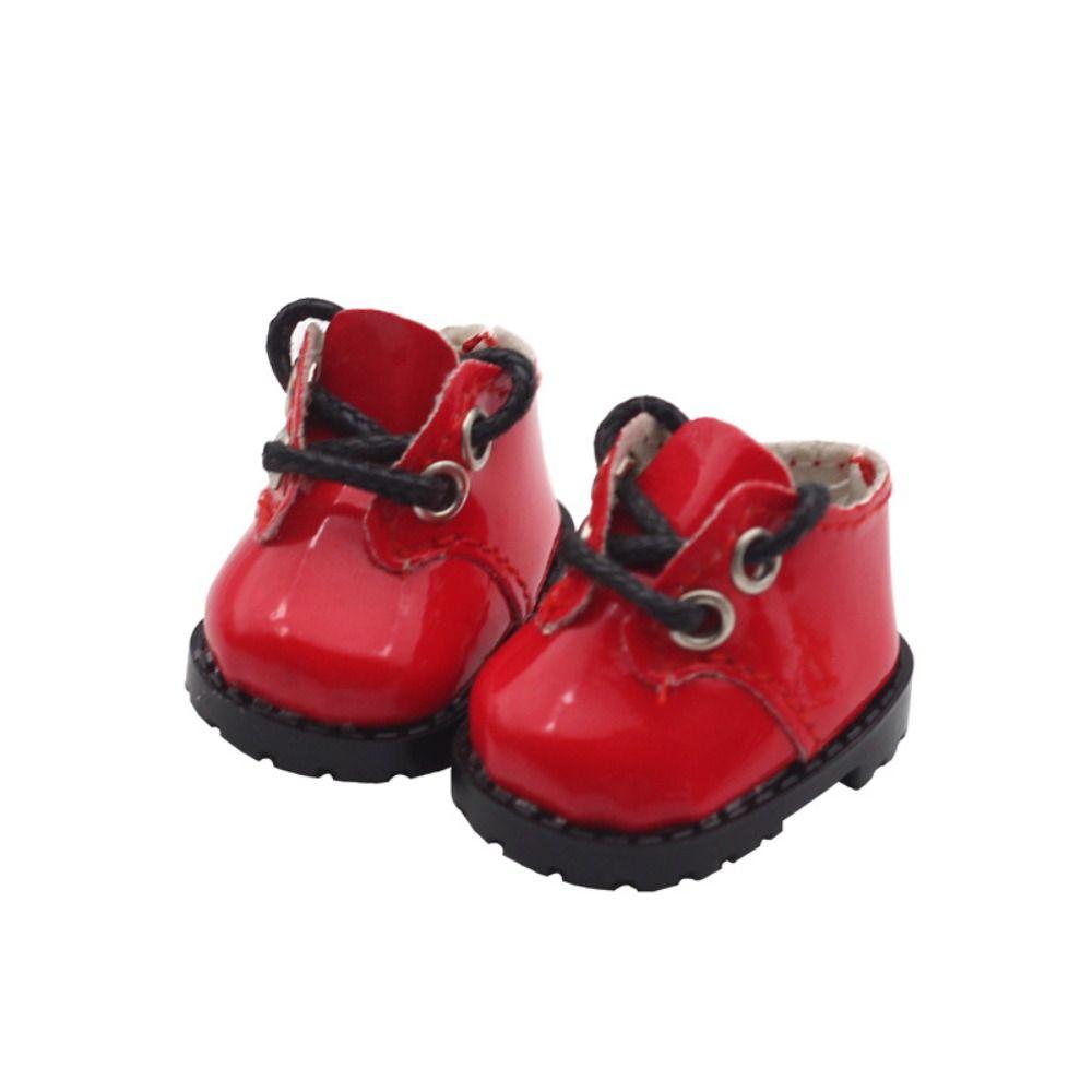 3.8X2.3cm Toy Shoes Shiny Strap Finger Shoes Fashion Doll Shoes Cotton Doll