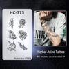 Juice Dark Series Waterproof Tattoo Stickers for Men - Cool Uzi Clown Design for Fingers, Arms, and Hands