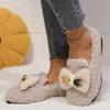 Мода 2024 года, зима, новый стиль, удобная модная повседневная обувь из хлопка, нескользящая, плюшевая, теплая, плоская, женская спортивная обувь