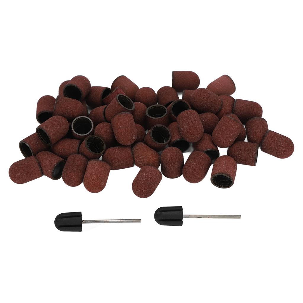 80# Grit Nail Art Sanding Heads Manicure Polishing Grinding Nail Drill Bits Sanding Bands Set