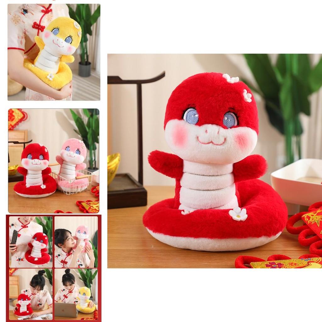 Adorable Plush Snake Doll Cute Zodiac Animal Toy Soft Stuffed Collectible Gift