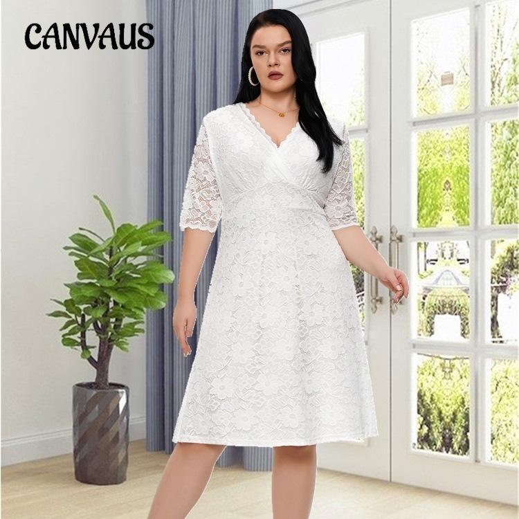 Женское платье Вечерние платья больших размеров Кружевные платья