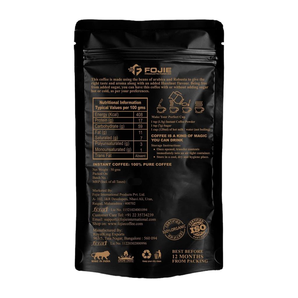 Instant Coffee with Nut Flavor (20 X 50 G), Hazelnut Instant Coffee Set Fojie