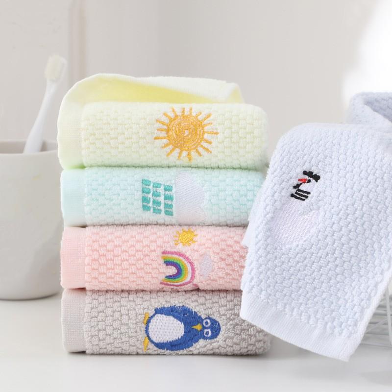 Cartoon Cotton Children Towels Soft Comfortable Wash Face Towel for Kids Newborn Baby Bath Towel Shower Washcloth Handkerchief
