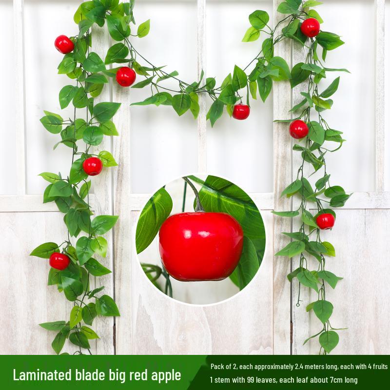 Artificial Grape Leaves and Flower Vine Ceiling Decoration