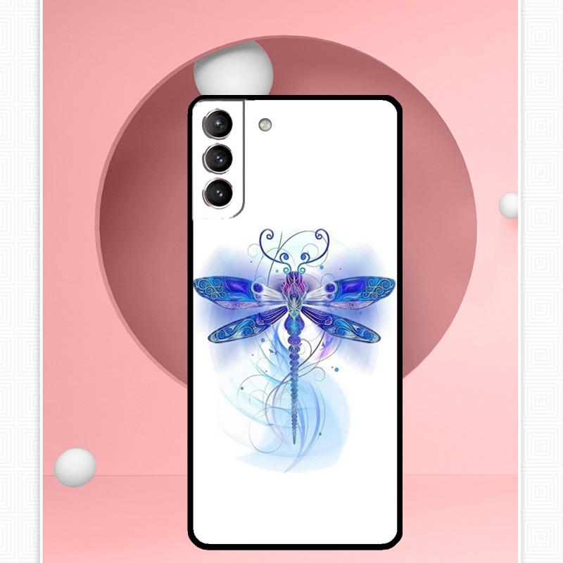 Dragonfly Case For Samsung Galaxy S22 S23 S24 Ultra Note 20 10 S8 S9 S10 Plus S21 S20 FE Soft Cover