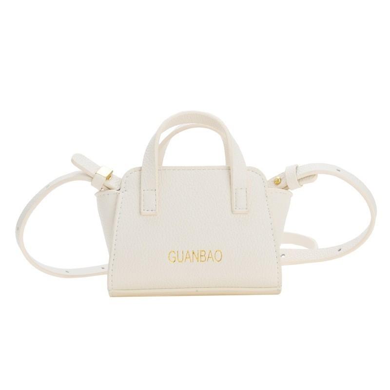 Fashionable Korean Style Mini Shoulder Bag For Kids In Trendy Solid Colors