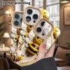 Phone Case: Lambskin 2D Flat Samsung Galaxy A34 A35 M05 M06 S20 S22 S21 FE Plus 5G Protective Case, Little Yellow Bee, Christmas and Halloween Gift
