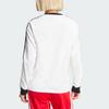 Adidas Оригинальная футболка с 3 полосками и круглым вырезом Adicolor, полосатая футболка с длинным рукавом, женские топы, белый цвет JC5776