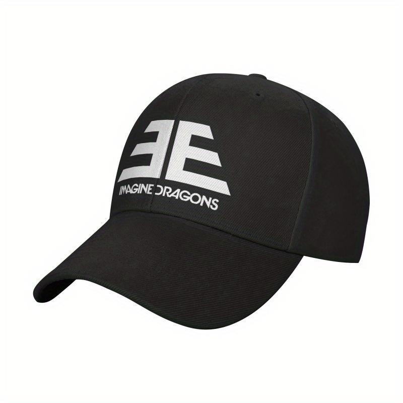 Imagine Dragons Unisexs lightweight baseball cap breathable polyester black with white logo perfect for outdoor activities