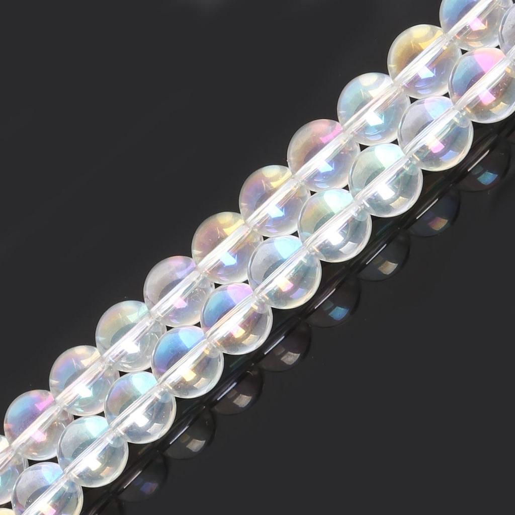 Высокое качество глянцевые прозрачные стеклянные бусины кристальные гладкие круглые бусины для изготовления ювелирных украшений DIY браслет ожерелье серьги