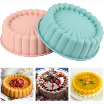 Силиконовая форма для торта, гибкая, большая, круглая, формы для хлеба, духовка, микроволновая печь, посудомоечная машина, многоразовая