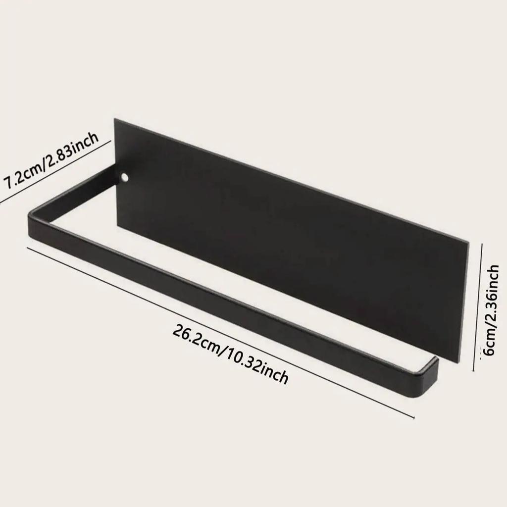 1pc-Self Adhesive Paper Racks Under Kitchen Cabinets, Bathroom Tissue and Towel Racks, Household Kitchen and Bathroom Supplies