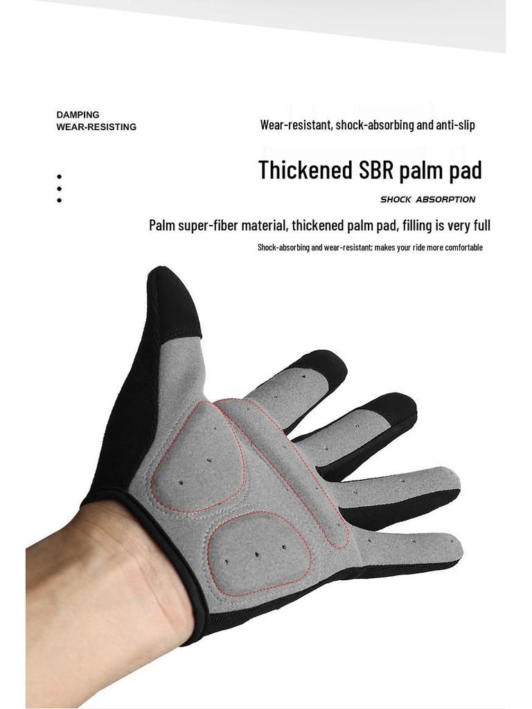 Summer Non-Slip Shock-Absorbing Cycling Gloves for Men and Women – High Temp Resistant Long Finger MTB Gloves