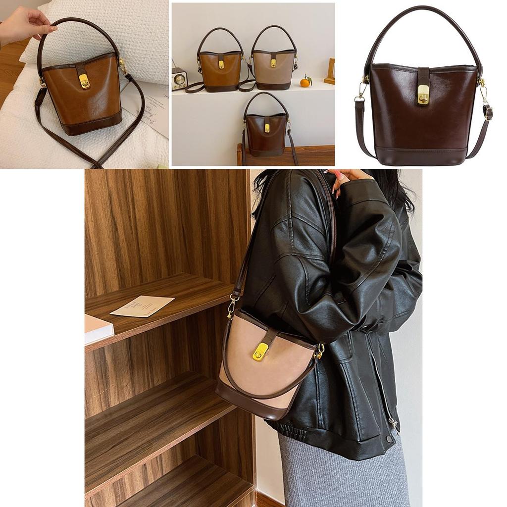 Модная женская сумка через плечо 2023 Новая Ретро Простая Сумка Кроссбоди Повседневный Уличный Стиль Трендовая Сумка-Ведро