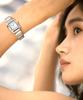Lollalojeu Urban Square Dial Silver Metal Women'S Wristwatch Summer Watch