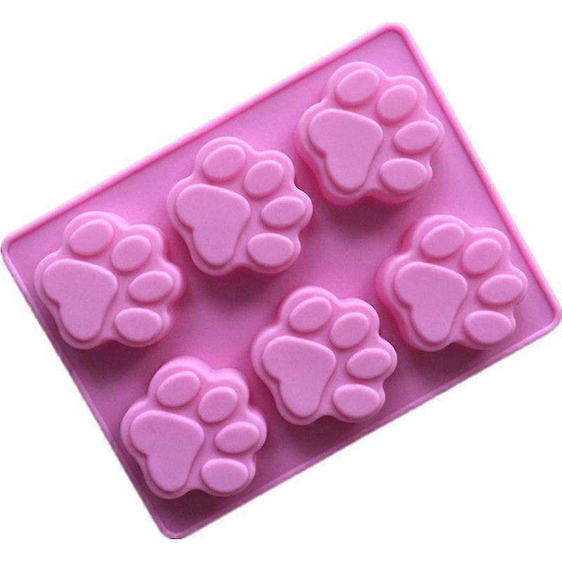 Betterlifefg-6 Pieces Cat's Claw Silicone Cake Mold 1 Piece (Pink)