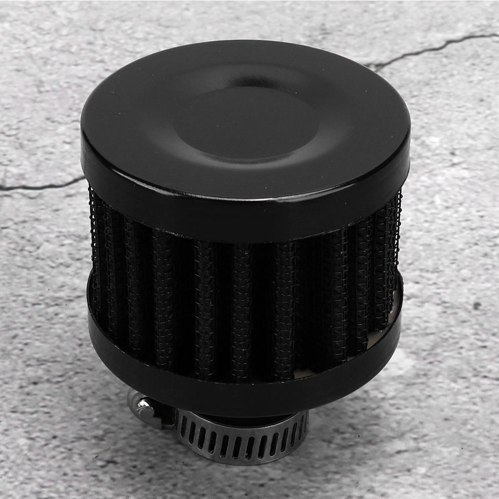 13mm0.5in Mini Air Intake Filter Vent Crankcase Breather Universal Car Accessory Noire