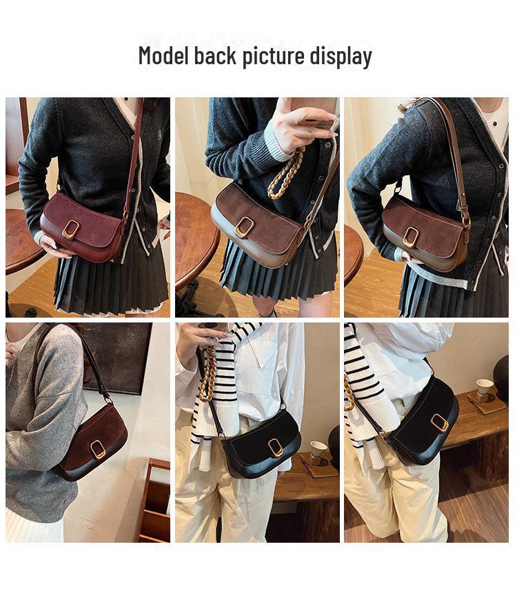 Versatile Women's Crossbody Underarm Bag - 2024 Autumn/Winter Trend, Fashionable One-Shoulder Small Square Design